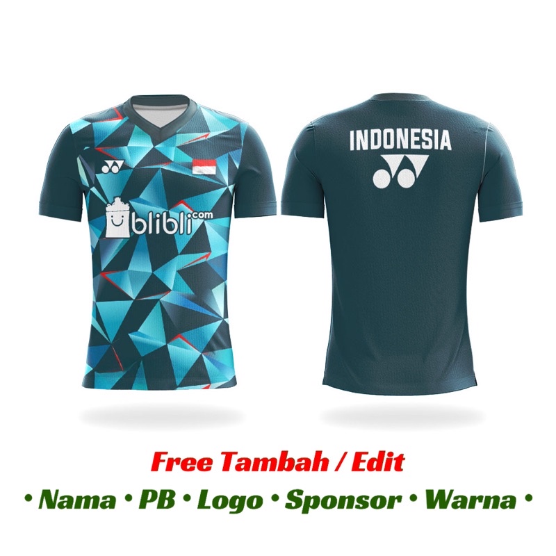 Jersey Bulutangkis Badminton Custom | Baju Kaos Bulutangkis Badminton Custom | Free Custom Nama PB S