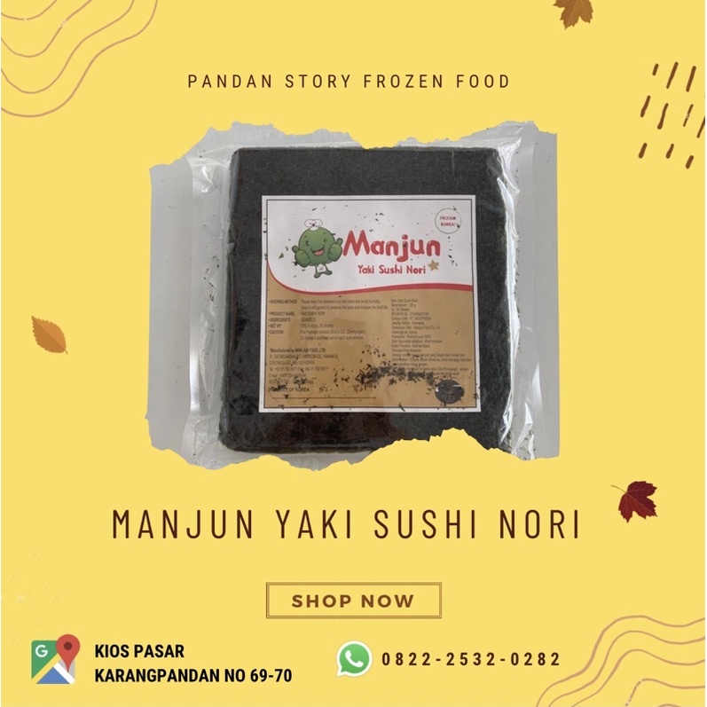 

Rumput Laut Manjun Lembaran isi 10 Repack