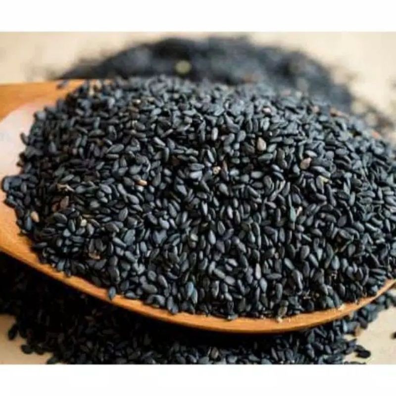 BIJI WIJEN HITAM MENTAH / RAW BLACK SESAME - 1 Kg 1000 gram TERMURAH TERLARIS