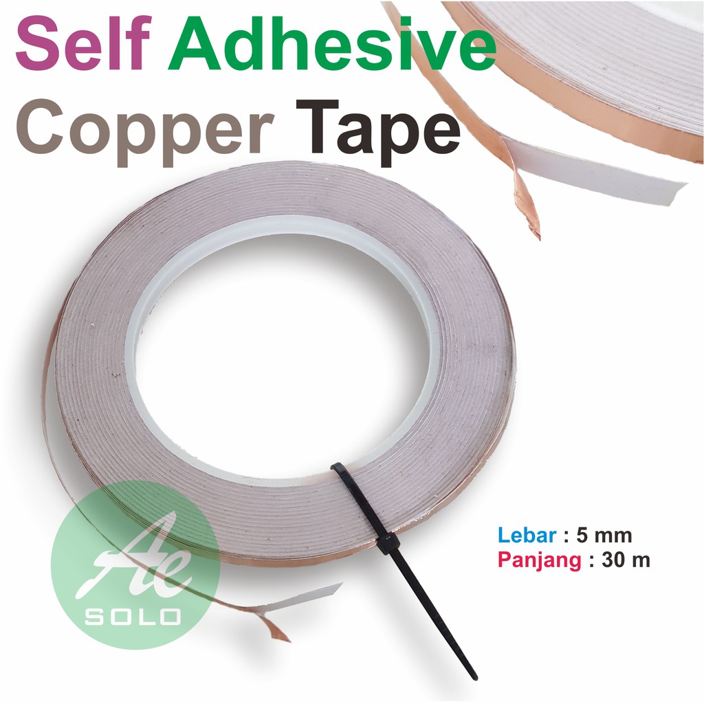 Copper Tape Isolasi Tembaga 5mm Untuk Jalur PCB