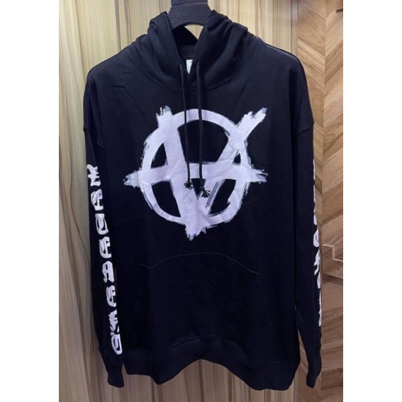 Hoodie Vetements Double Anarchy Black