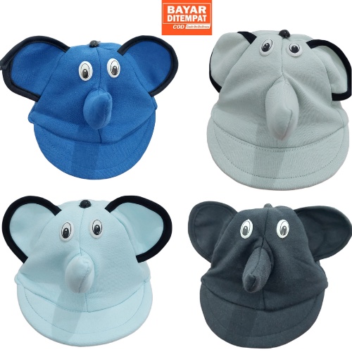 Topi Anak / Blaita Karakter Hewan Gajah Laki Perempuan Usia 1-3 Tahun