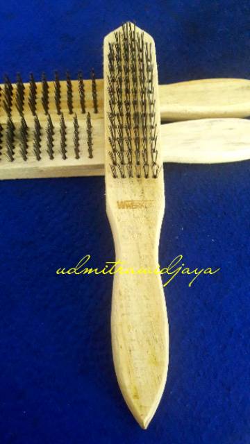 Sikat baja / sikat baja gagang kayu &quot;werkline&quot;