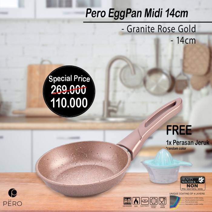 TERLARIS PERO FRY PAN MIDI 14CM - ROSEGOLD