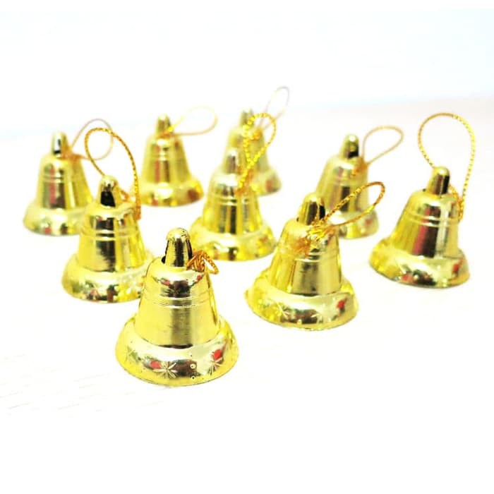 XOB bell lonceng gold silver aksesoris gantungan pohon natal hiasan