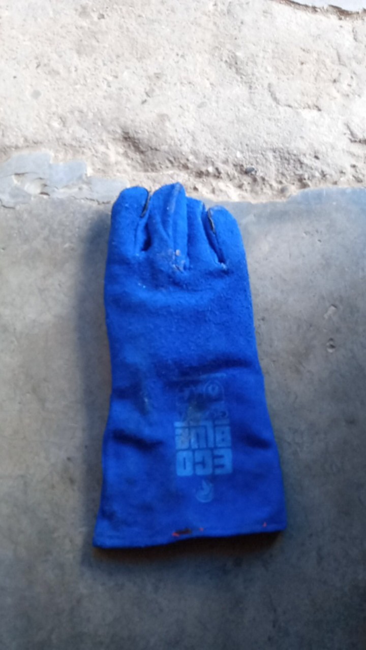 Sarung Tangan Las Kulit Biru 14 Full / Sarung Tangan Safety