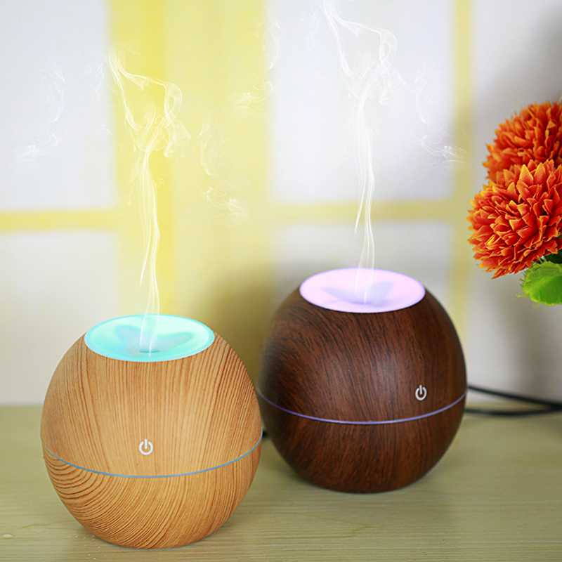 Taffware Air Humidifier Ultrasonic Aromatherapy Wood 130ml - NM007