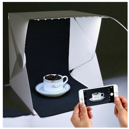 Mini Photo Studio Small Foto Box Fotografi Folding Kotak Lipat Lighting LED