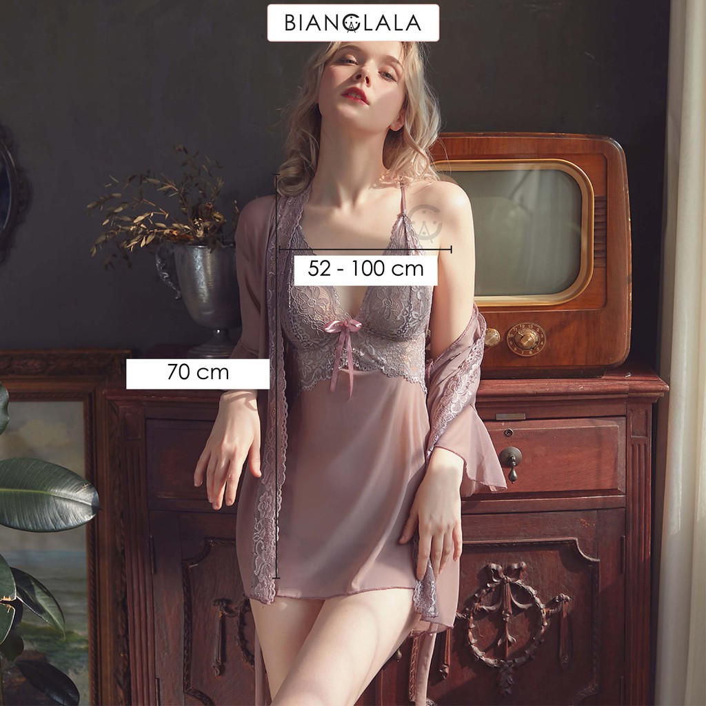 DIONE Lingerie Kimono Sexy Set Baju Tidur Wanita Dewasa Premium Lingerie Dress Pakaian Wanita Import Baju Dinas Depan Suami Sleepwear Gstring Termurah Baju Malam Pertama  Kekinian Terbaru Bisa Cod-2