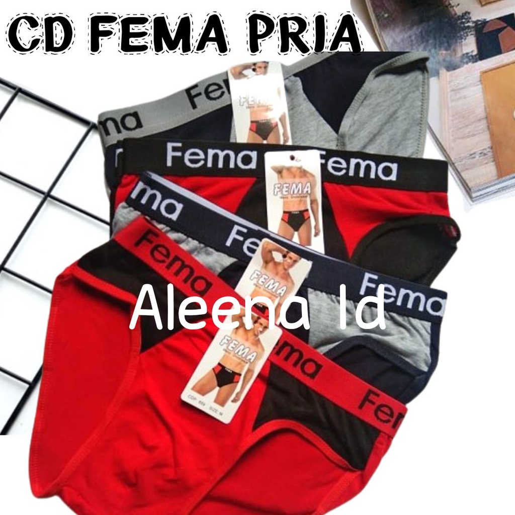 Celana Dalam Pria Dewasa Sexy Fema  Bahan Katun Halus CD Sempak Celana Dalem Pria M L XL