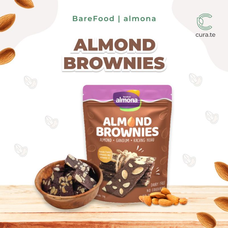 ALMONA BAREFOOD Almond Cookies 90gr / Snack Sehat Pelancar Asi Booster / Tanpa Pengawet / Tanpa Pewarna / Dairy Free