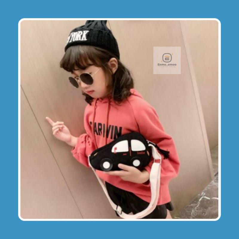 Tas Selempang Mobil Anak Perempuan Laki-Laki unisex  Waistbag Anak Slingbag Fashion Korea EMOEMO