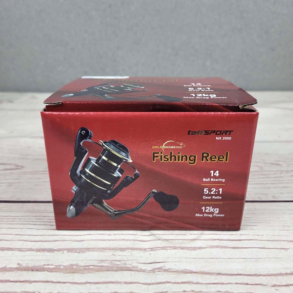 TaffSPORT NX2000 NX4000 NX6000 Series Metal Reel Pancing Fishing Reel 5.2:1 Gear Ratio - Black