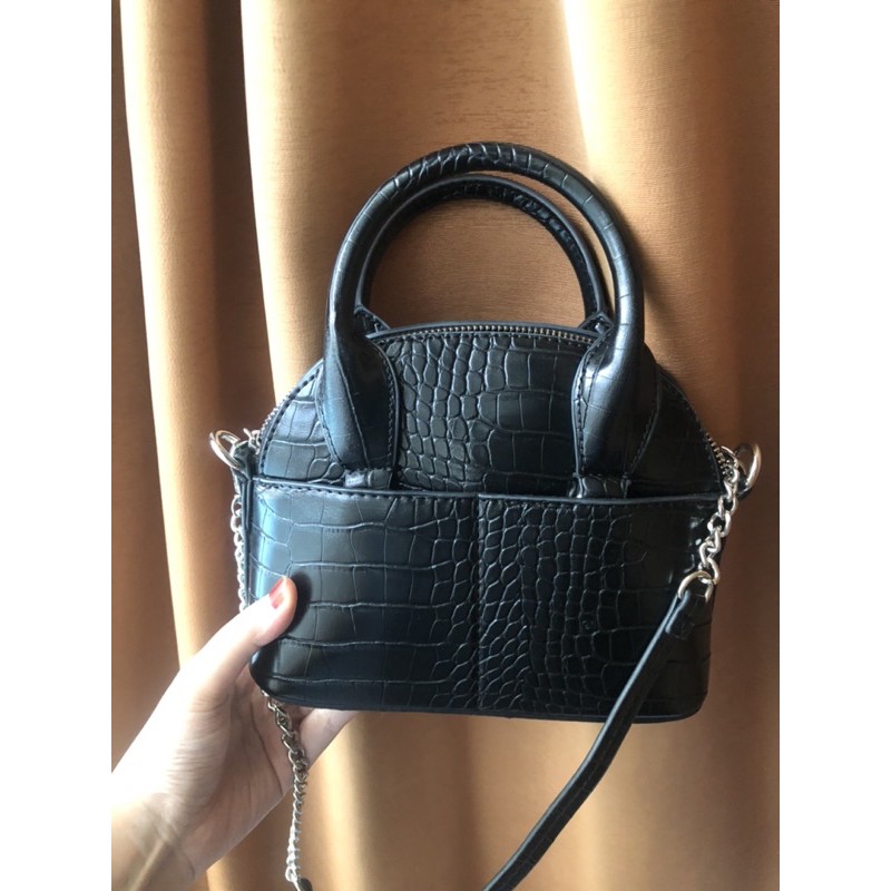 Zara Croco Mini Sling Bag