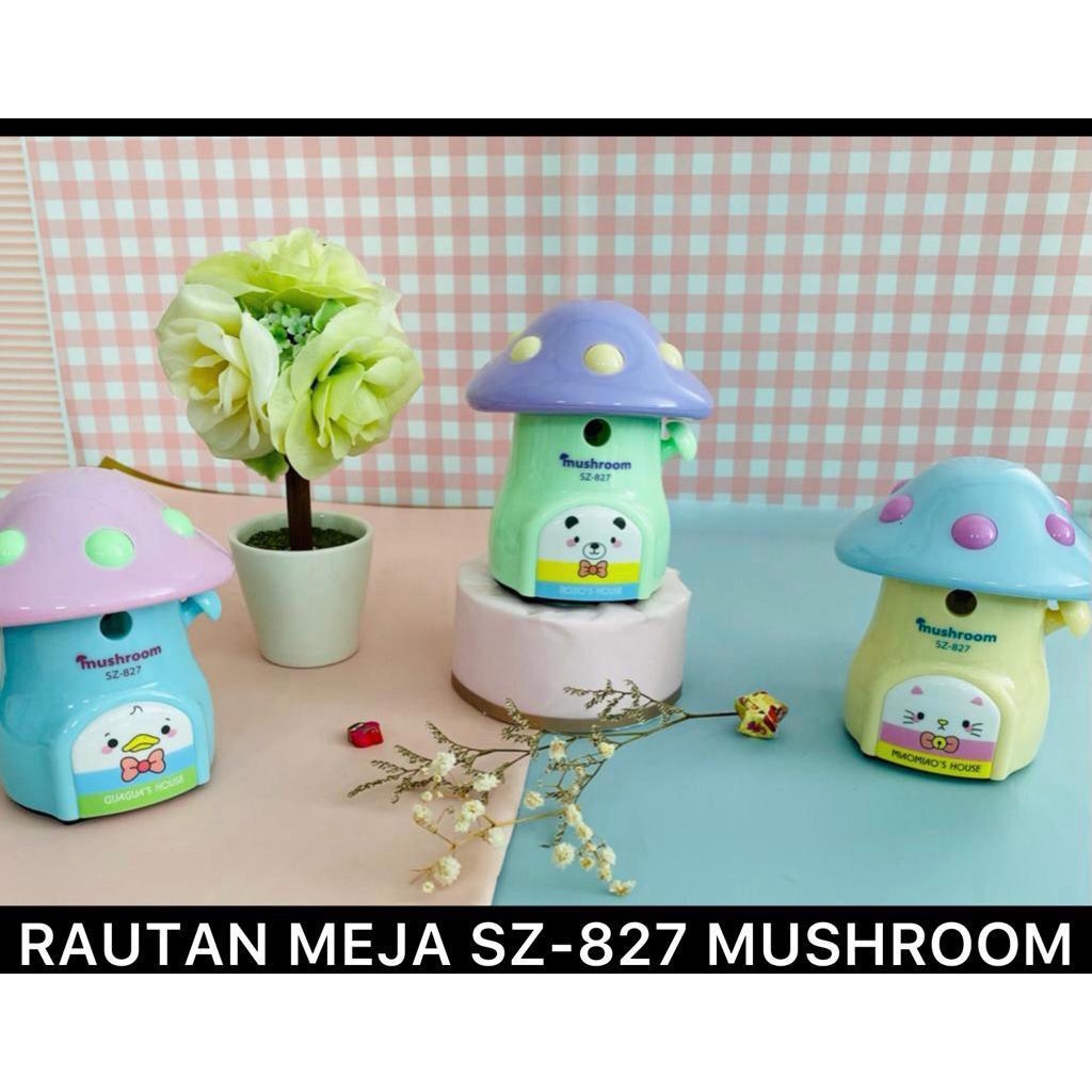 

SERUTAN PENCIL MEJA / RAUTAN PENCIL / PENCIL SHARPENER KARAKTER JAMUR / MUSHROOM LUCU SZ-827