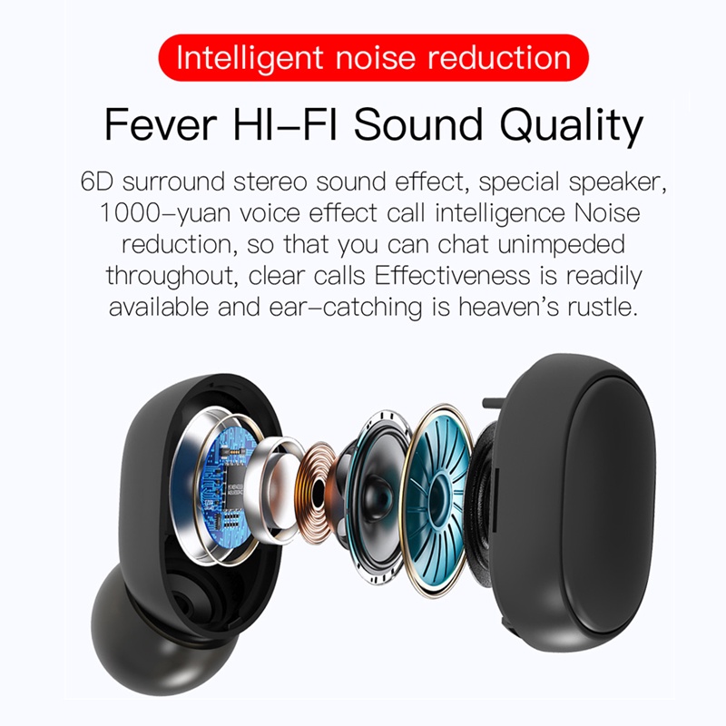 ITS Earphone TWS T11 Hi-Fi Bluetooth 5.0 Wireless Headset Ergonomic Design Sport Earphones