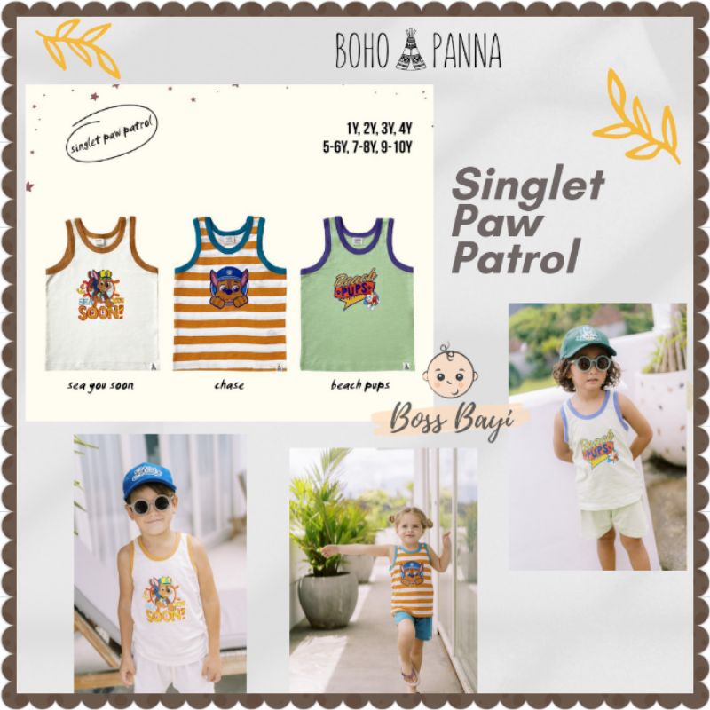 BOHOPANNA - Singlet Paw Patrol / Atasan Kaos Kutung Tanpa Lengan Anak