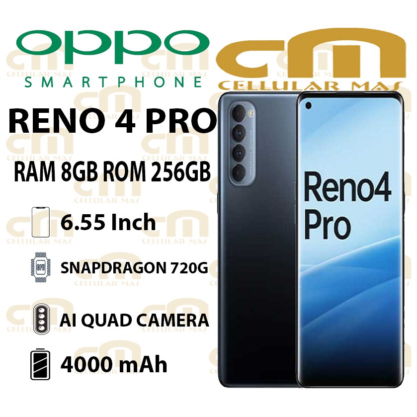 Oppo Reno 4 Pro 8/256 RAM 8GB ROM 256GB GARANSI RESMI OPPO