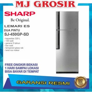 KULKAS SHARP SJ 450 GPSD LEMARI ES 2 PINTU SJ450GPSD SJ 450GPSD PLASMA