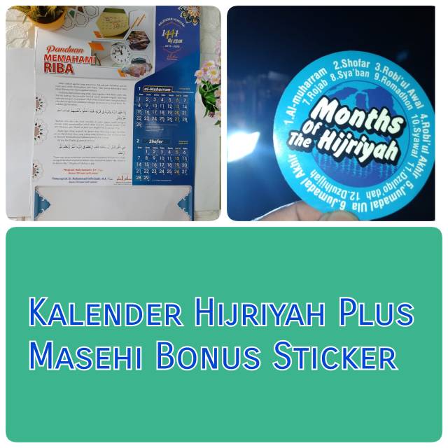 

Kalender Dinding Hijriyah Plus Masehi Tema Memahami Riba Bonus Sticker