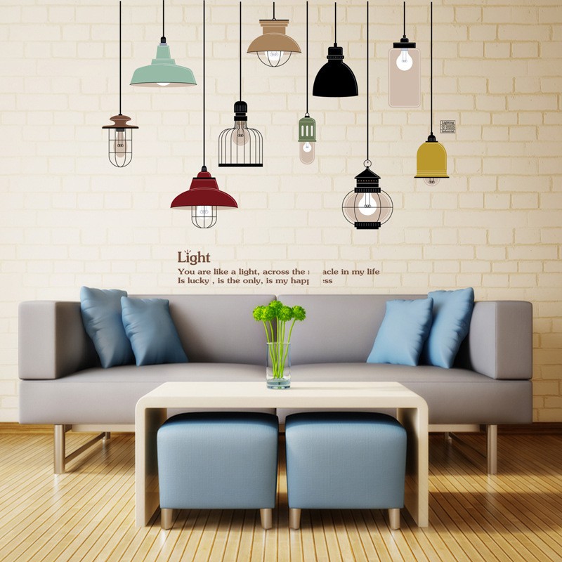 RELIZA WALL STICKER 60X90 LAMPU GANTUNG CLASSIC LAMP JM7306 STIKER DINDING ko