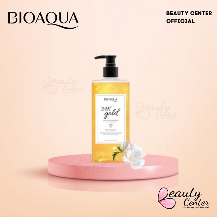 Sabun Mandi Cair - Pelembab Kulit Kering BIOAQUA 24K Gold Body Wash 400ml Shower Gel Perawatan Tubuh