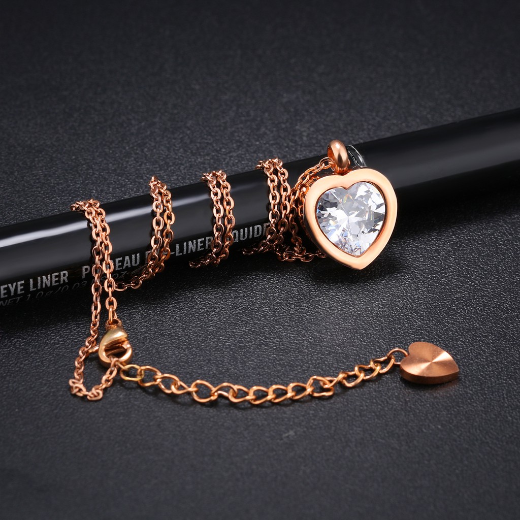 [New] Kalung fashion aksesoris titanium mini korea hadiah wanita cewek 316L anti karat KK100