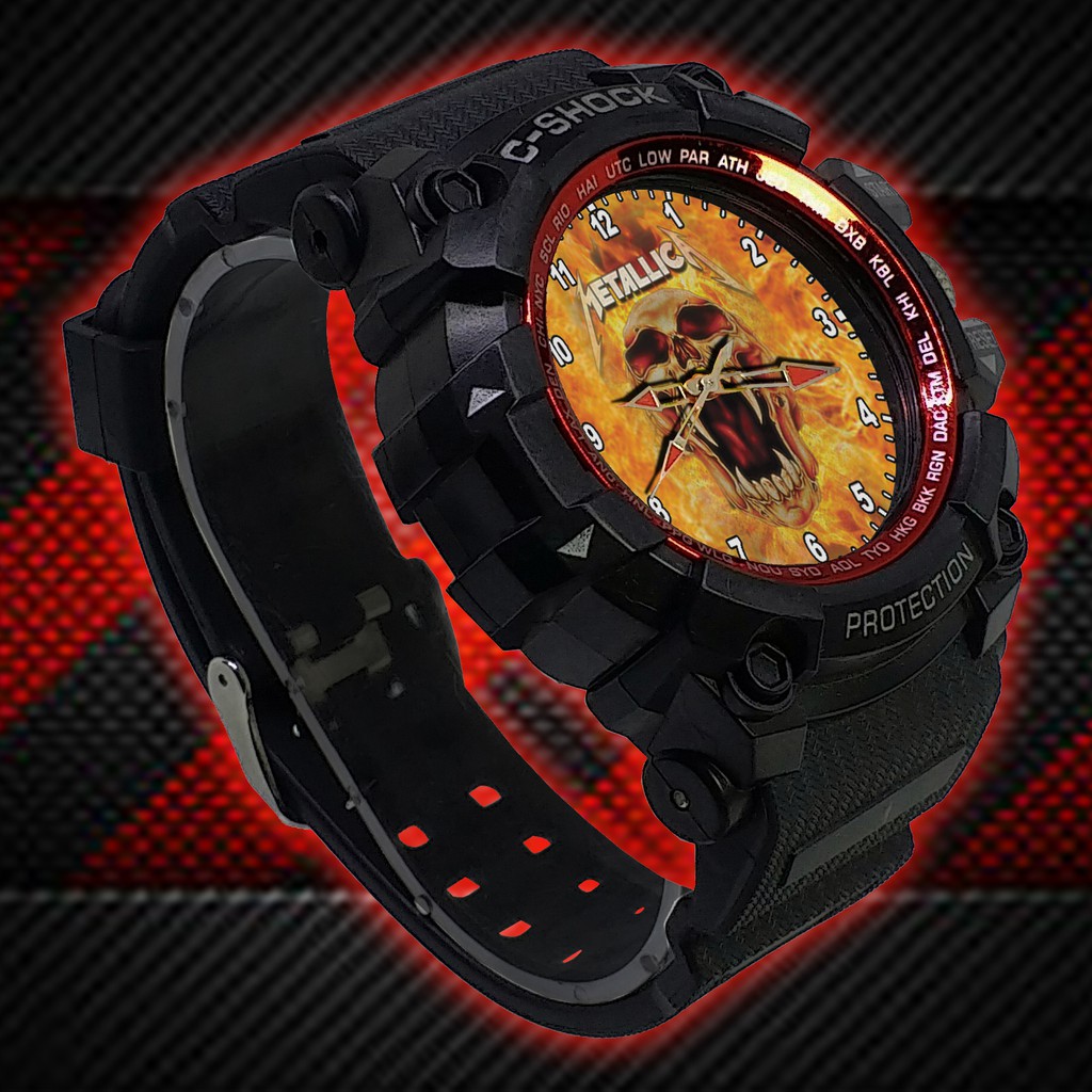(ISTIMEWA BOSSQUE) JAM TANGAN METALLICA LIST MERAH - EXCLUSIVE 5