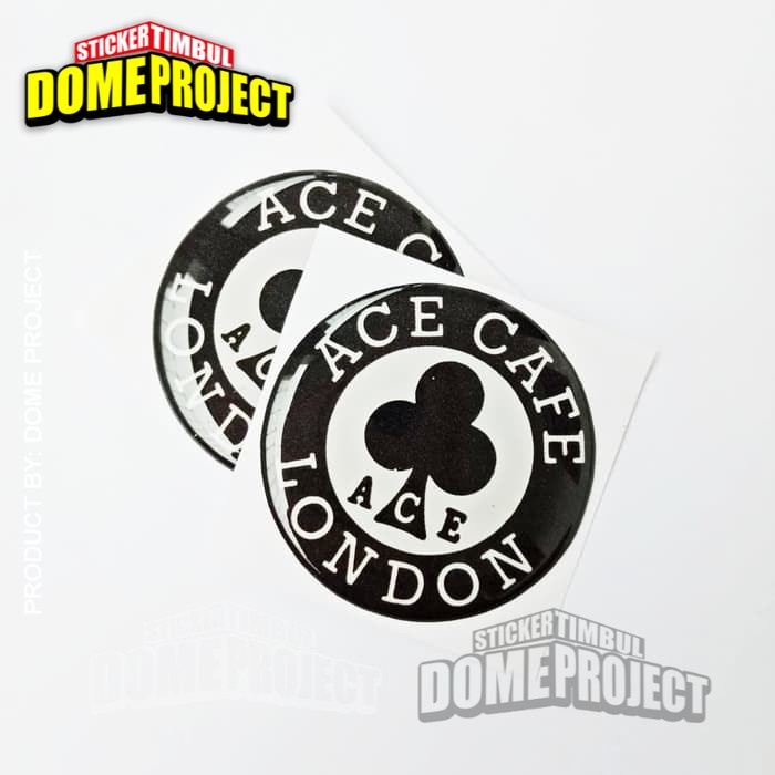 STIKER MOTOR TIMBUL EMBLEM ACE CAFE LONDON LENTUR STICKER MOTOR