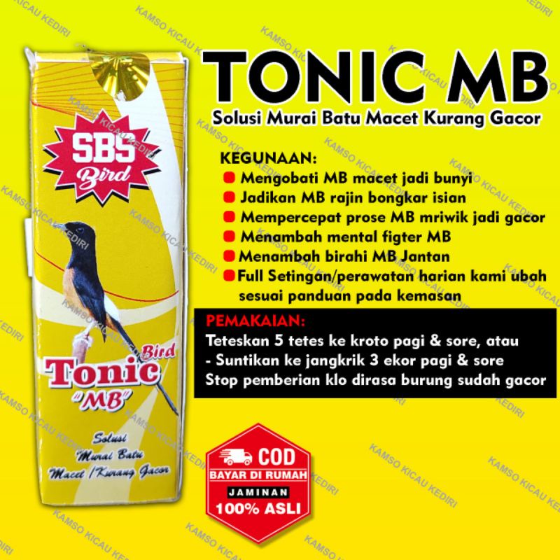 SBS MURAI BATU MACET TONIC MB  Solusi Murai Batu Macet Kurang Gacor. Tonic MB Murai Batu Bird SBS bird