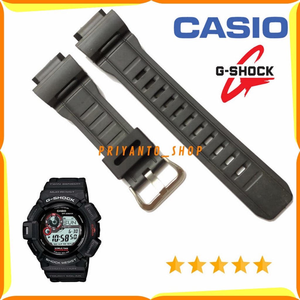 Strap Tali Jam Tangan Casio G-Shock G-9300 MUDMAN/Strap G-SHOCK G-9300 Black