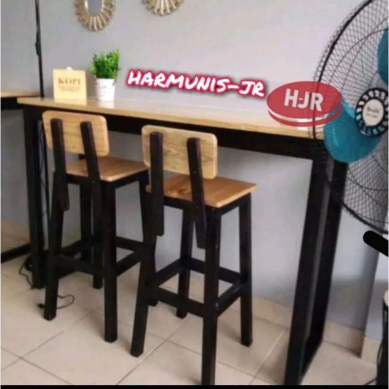 Jual Meja Bar Meja Tinggi Meja Caffe Minibar Termurah 2kursi Shopee Indonesia 