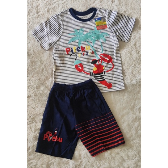 Baju bayi Piteku/Stelan main anak/Baju stelan bayi Piteku