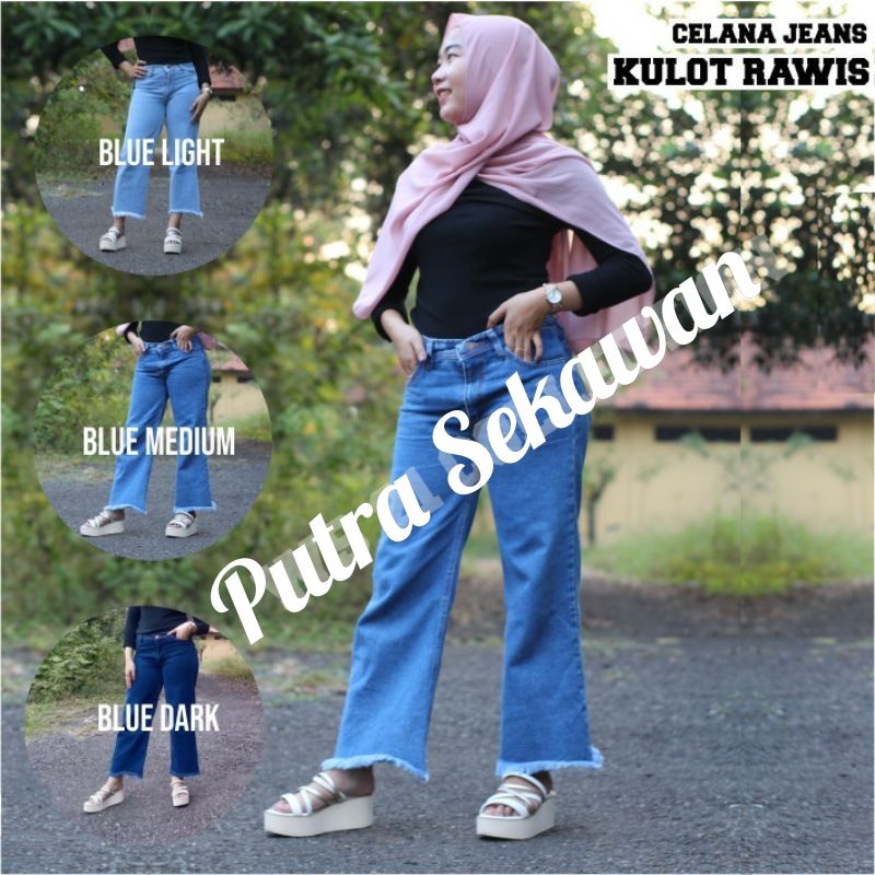 KULOT JEANS RAWIS PREMIUM/HIGHT WAIST KULOT JEANS TEBAL