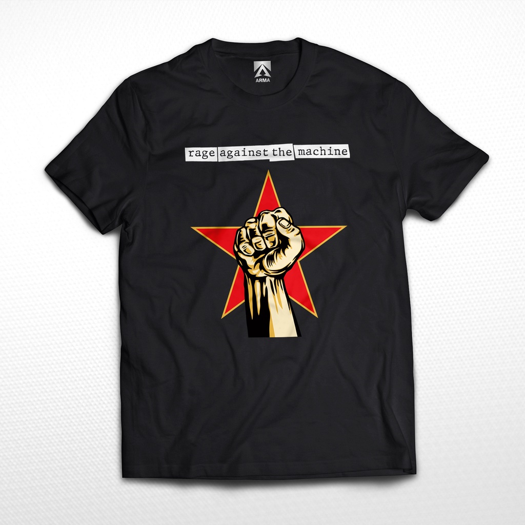 KAOS BAND RAGE AGAINST THE MACHINE Logo / tshirt musik rock baju distro RATM unisex KAOS BAND VINTAG