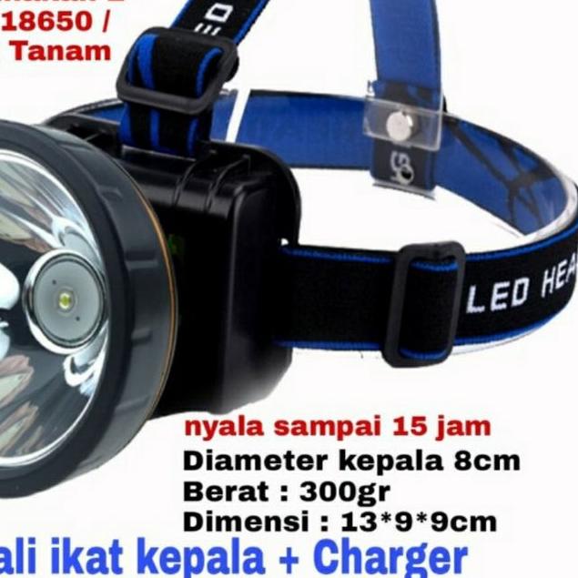 ✮ Senter Kepala Led 50 Watt Charger DX 2018/ Senter Headlamp 50Watt Super Terang ❅