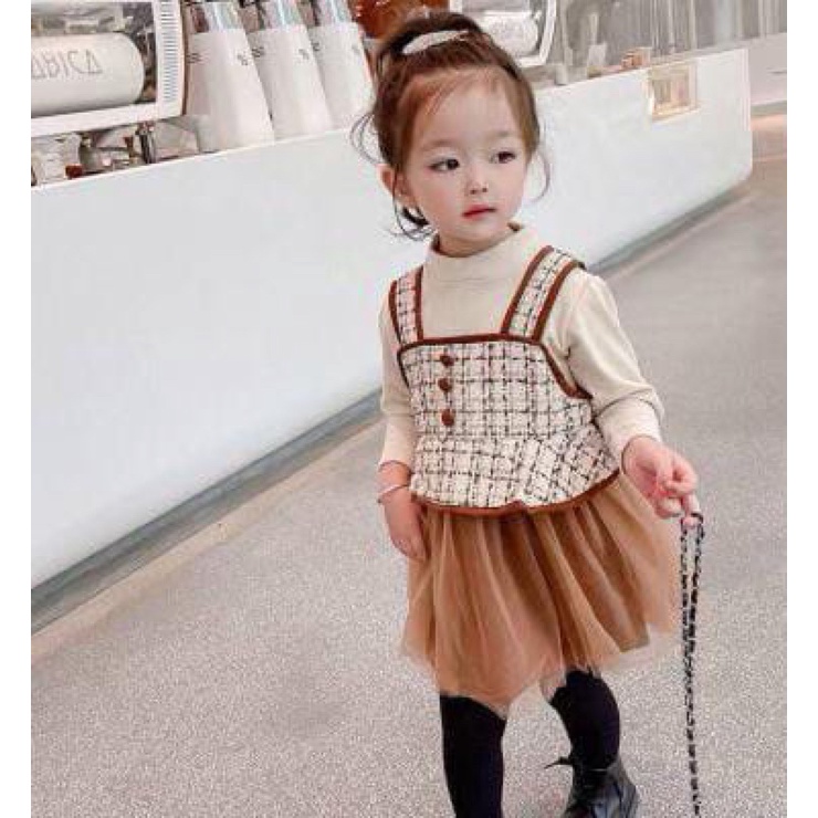 BARU! LIA027 - Dress Korea Bayi 1-4 tahun Perempuan Fashion Terlaris Baju Pesta Pergi Jalan