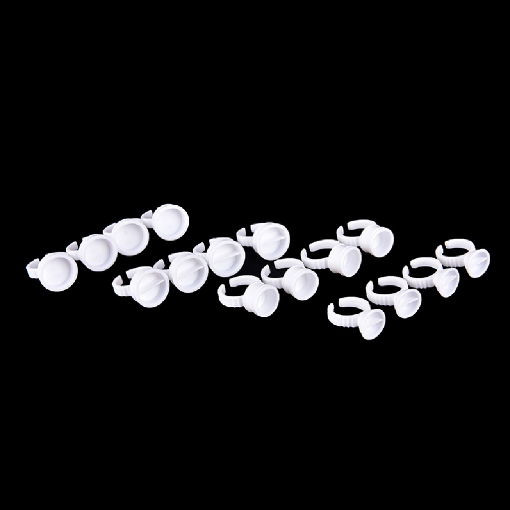 (Infiniteforce.Id) 50pcs / Set Cincin Holder Lem Extension Bulu Mata Sekali Pakai