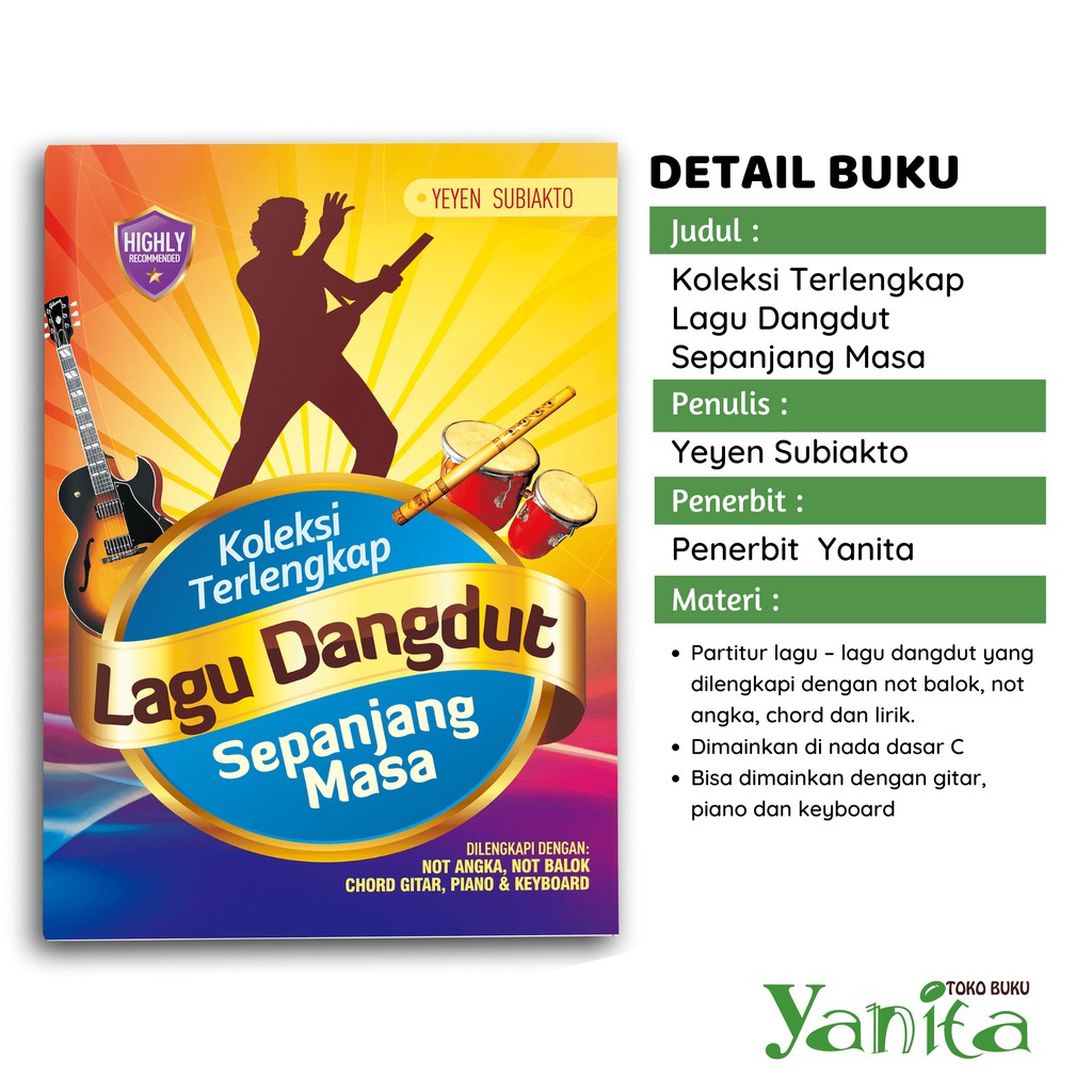 Yanita Buku Musik Koleksi Terlengkap Lagu Dangdut Sepanjang Masa