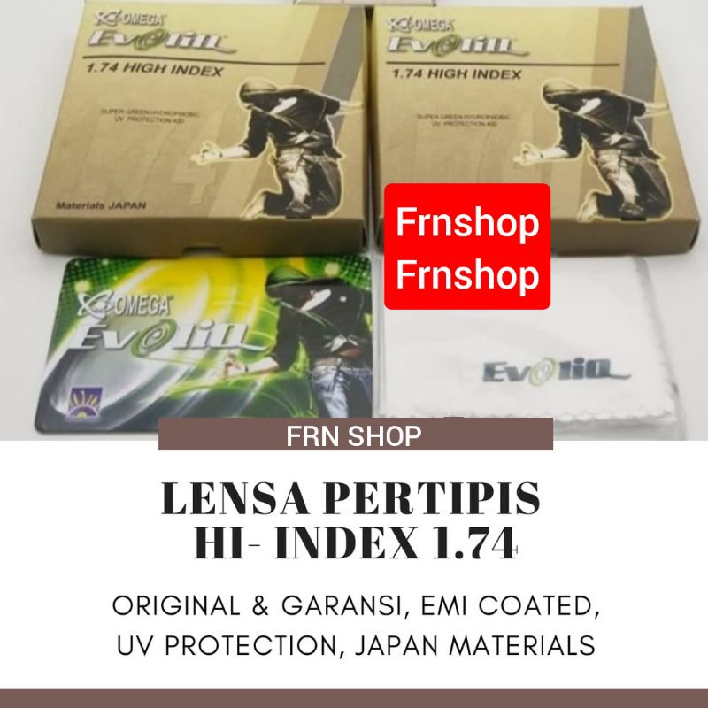 Pasang / Pembuatan Lensa Kacamata Minus Tinggi - Lensa Minus Super Tipis Hi-Index 1.74 Evoliq Origin