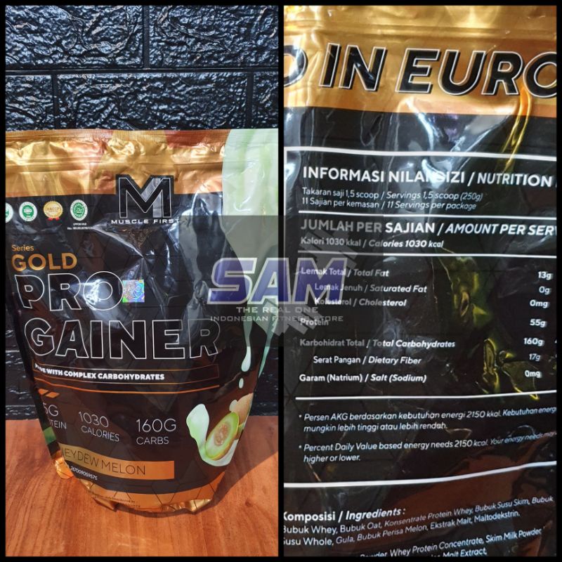 Suplemen Fitness M1 MUSCLE FIRST Gold Pro Gainer 6 lb 2721 gram Mass