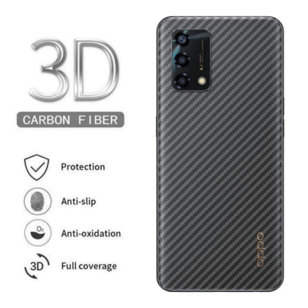 Skin Carbon Oppo A95 Anti Gores Belakang Back Skin Anti Jamur Garskin Handphone