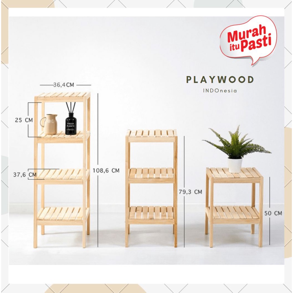 Rak Serbaguna 2 tingkat  | Rak Rak Wooden Shelf Rak Kayu rak susun kayu | Rak Samping Rak Kotak | rak sepatu atau rak dapur