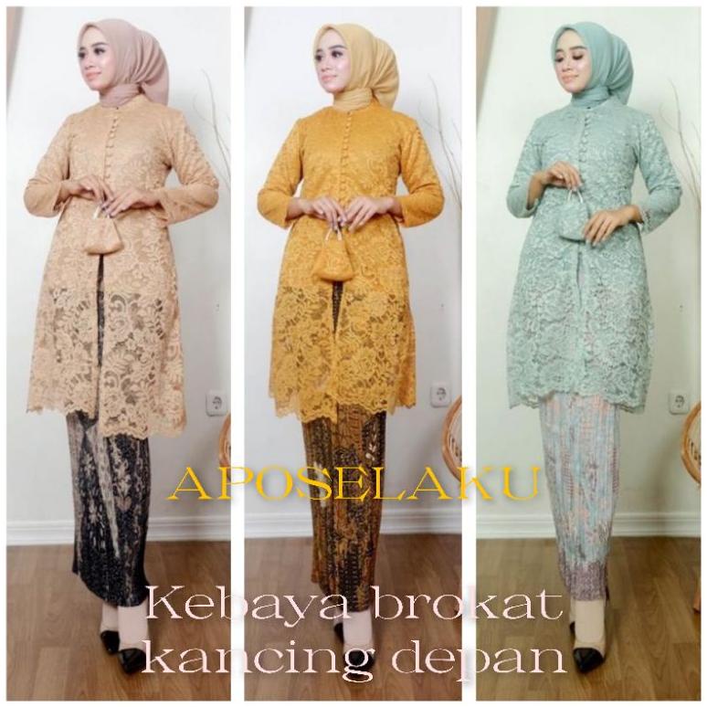 new kebaya tunik kancing depan kebaya brokat tunik brokat kebaya modern