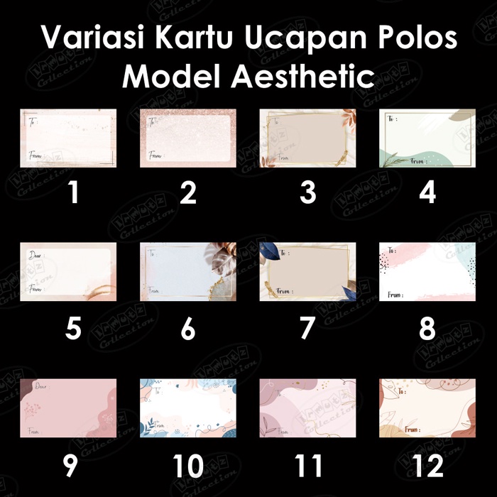 Kartu Ucapan Polos Kosongan Model Aesthetic