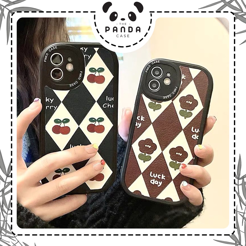 [TPC] Phone Case IPHONE 6 6S 7 8 PLUS X XS MAX XR 11 12 13 PRO MAX RED CHERRY &amp; BROWN FLOWER Casing Case Korean Cute IP025