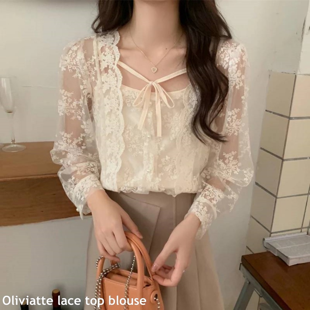 Oliviatte lace top blouse - Thejanclothes