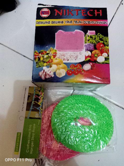 [ 1 Kg 12 Pcs ] Tali Jemuran Baju 5 Meter Praktis - Tali Tambang Jemuran Baju Pakaian Siap Pakai