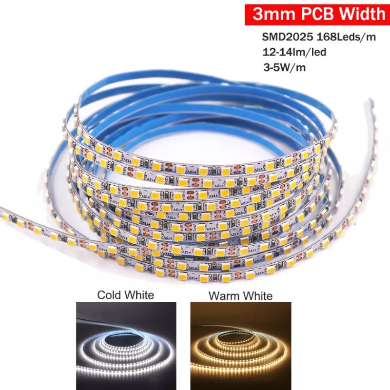 Led strip 12v lebar 3mm eceran per 50cm