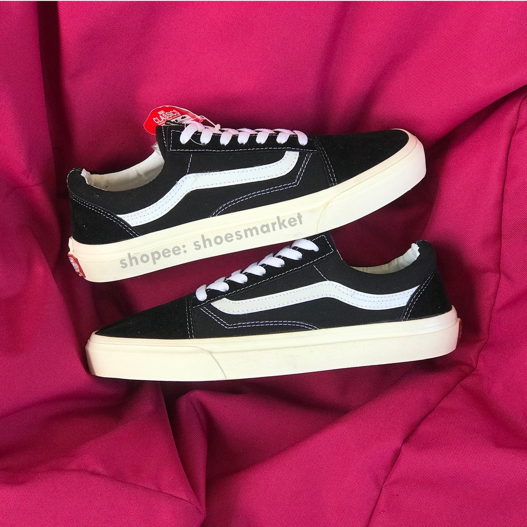 OBRAL SEPATU VANS OLDSKOOL OG BLACK WHITE